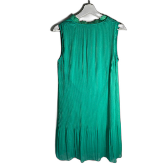 DKNY Dress Women's 8 Green Tunic Sleeveless Pleated Career Cocktail - Picture 3 of 6